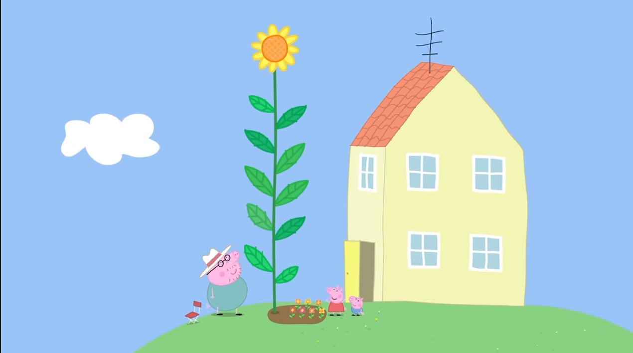 Las flores gigantes de Peppa Pig