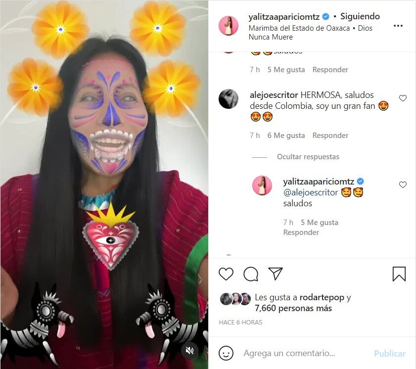 Yalitza Aparicio convertida en Catrina