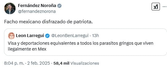 Gerardo Fernández Noroña contra León Larregui