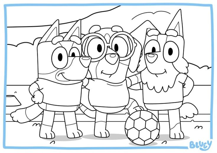 Dibujos de Honey, la amiga de Bluey que usa lentes, por el Día Mundial de la Visión