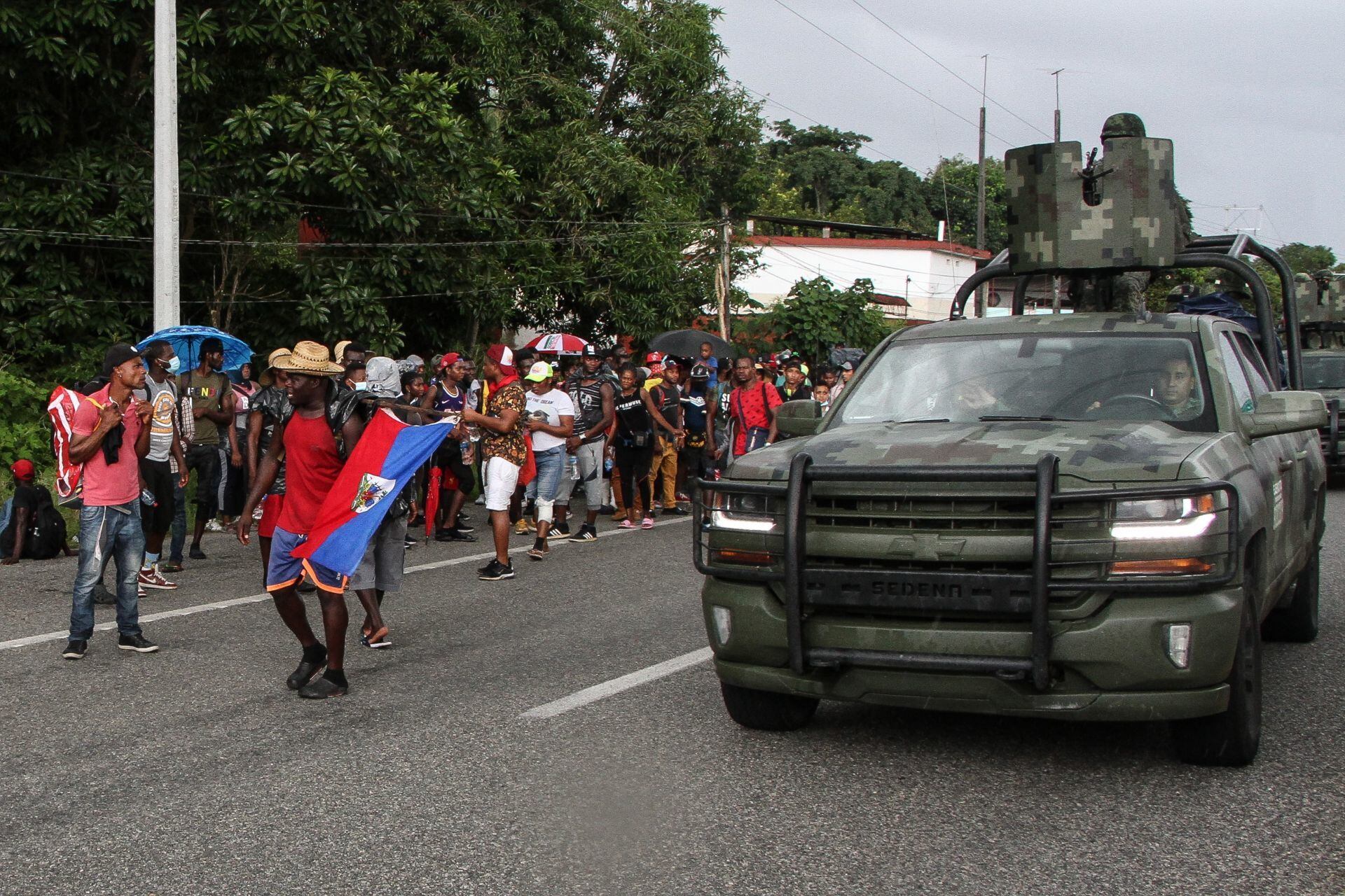 Caravana de migrantes que partió de Tapachula