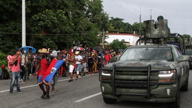 Caravana de migrantes que partió de Tapachula