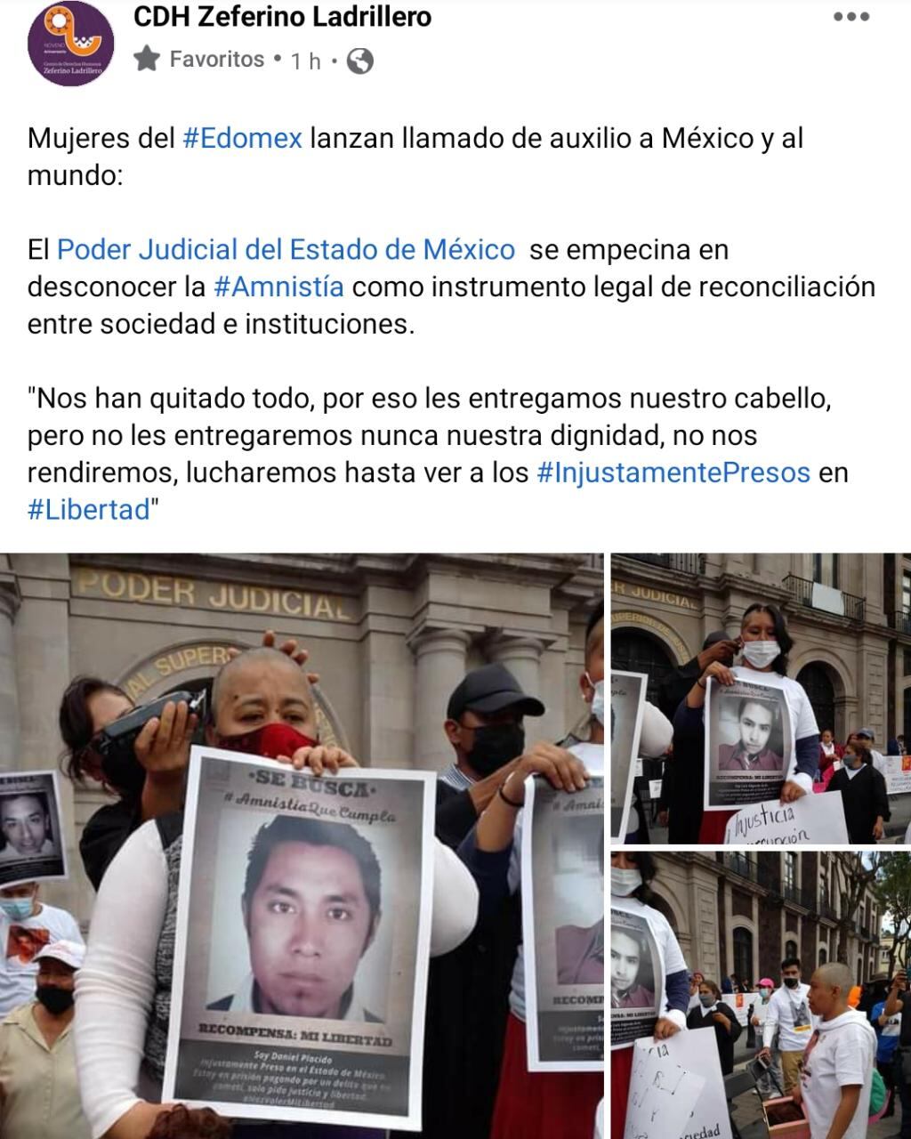 Tuit del CDH Zeferino Ladrillero