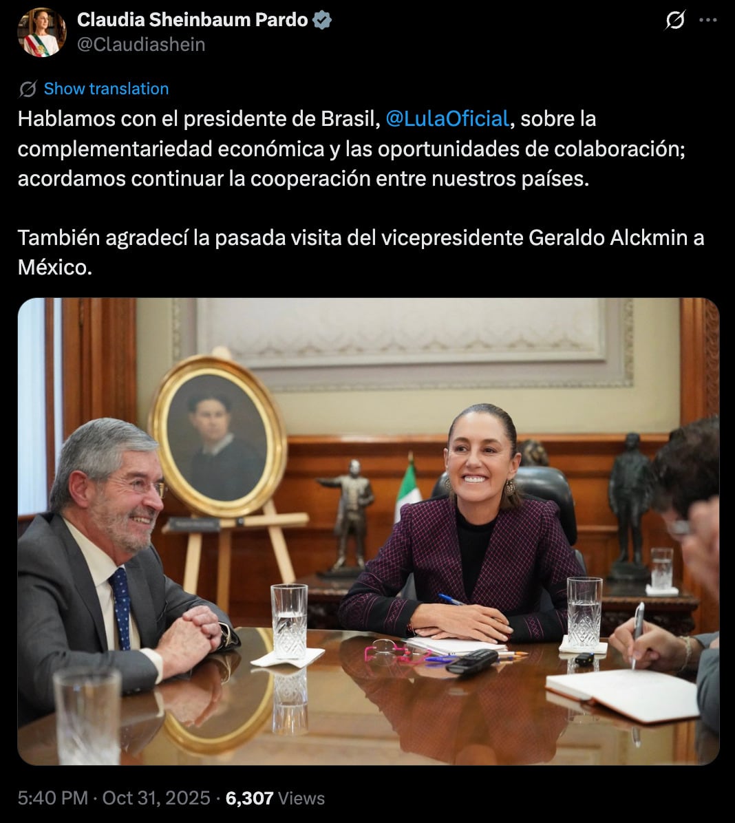 Claudia Sheinbaum y Lula da Silva