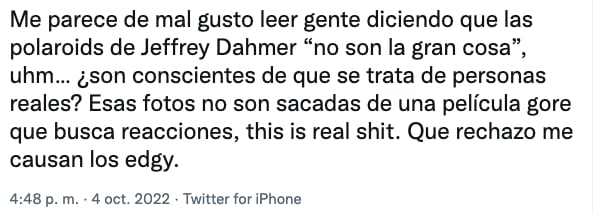 reacciones al reto de las polaroid sde Jeffrey Dahmer