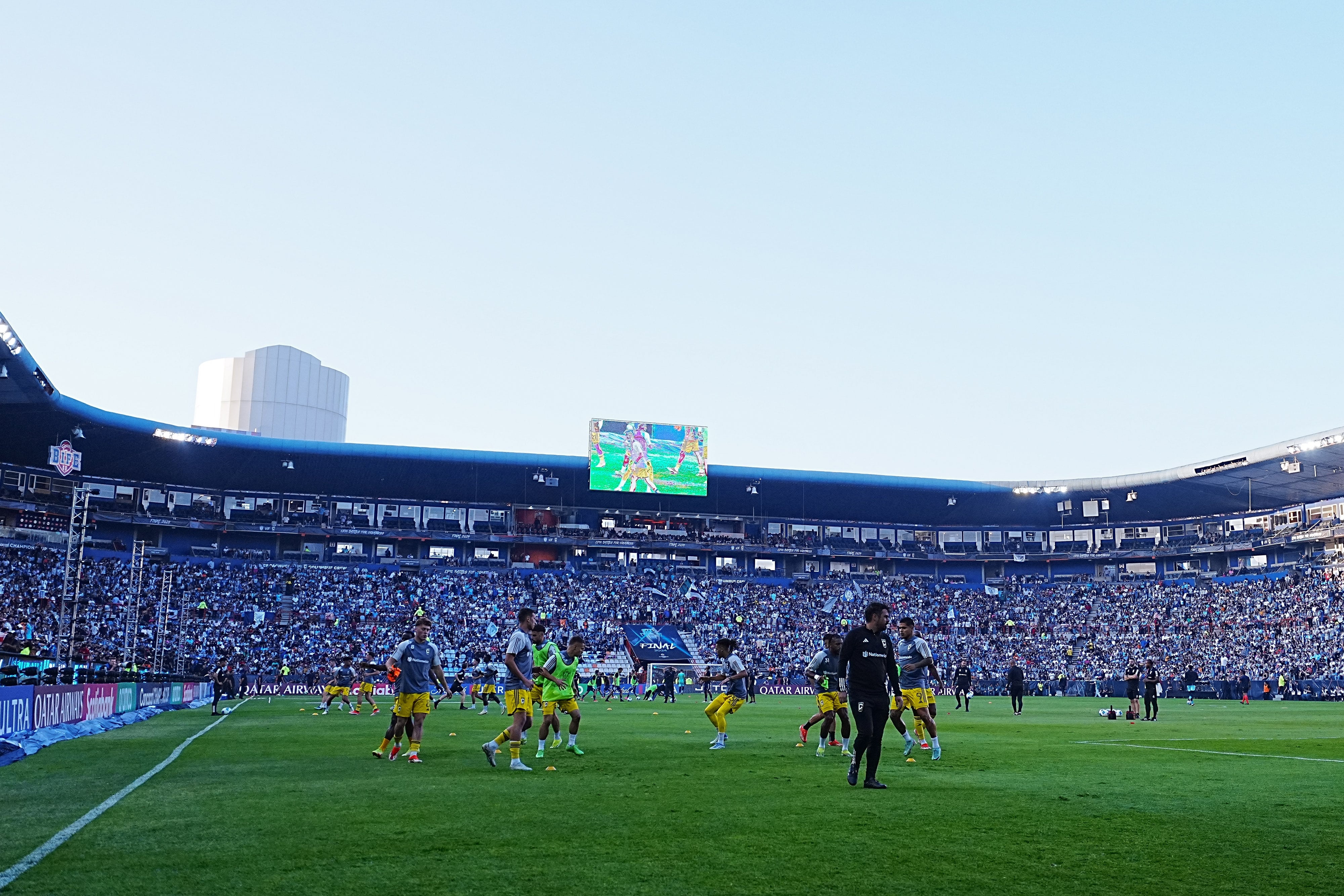 Estadio Hidalgo previo a la Final de la Concachampions