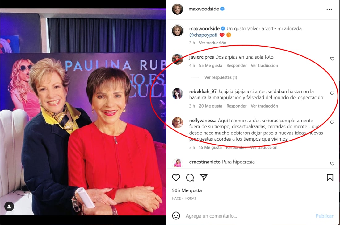 MAxine Woodside y Pati Chapoy