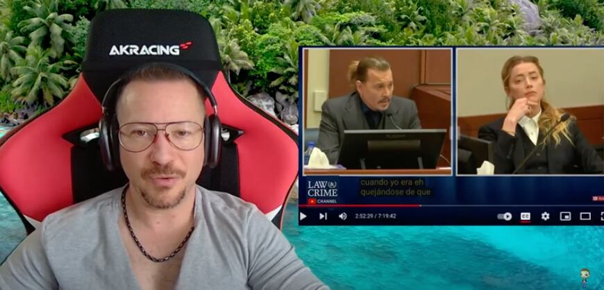 Adrián Salama analizando comunicación no verbal de Amber Heard