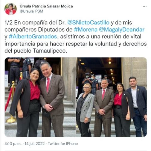 Úrsula Patricia Salazar, sobrina de AMLO, aparece a lado de Santiago Nieto