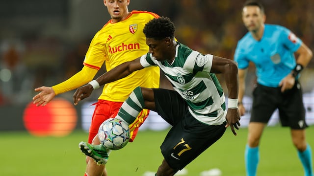 El Sporting de Portugal lució contundente en la cancha de Lens