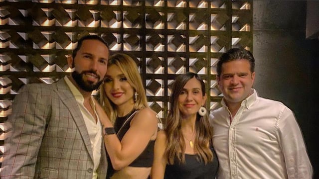 Poncho de Nigris,  y Marcela Mistral, Lucía Todd y Francisco Cienfuegos