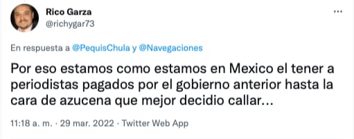 Critica a Azucena Uresti en Twitter