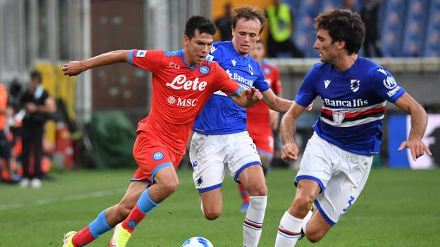 Chucky Lozano fue clave para la victoria del Napoli sobre la Sampdoria