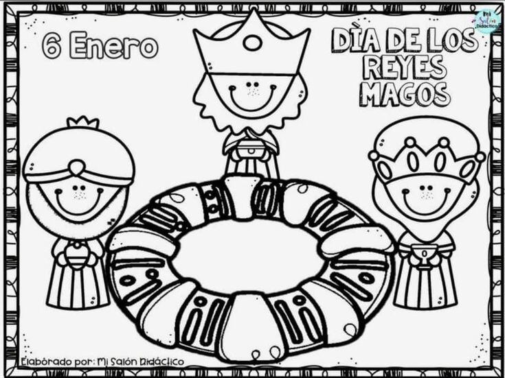 Dibujos de Reyes Magos para colorear