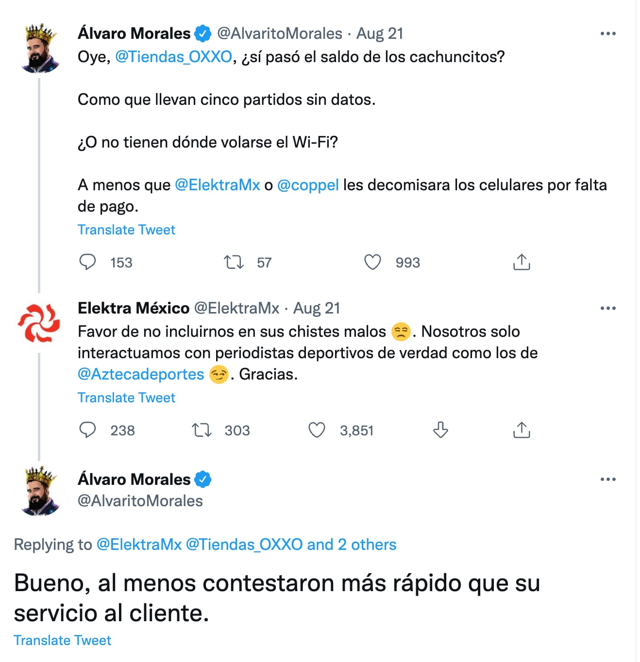 Álvaro Morales (Foto: Twitter)