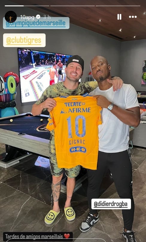 Historia de Instagram de Gignac.