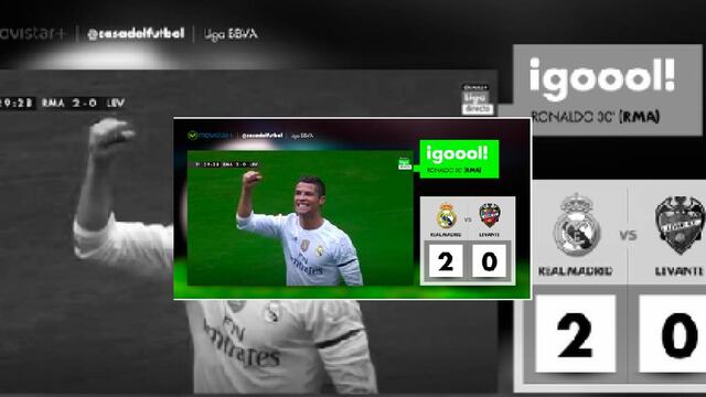 El Real Madrid vence 2-0 al Levante en el descanso con goles de Marcelo y CR7.