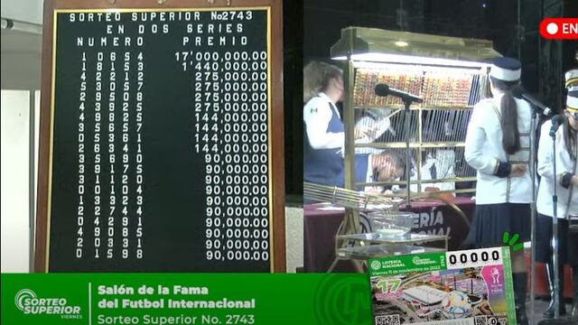Resultados Sorteo Superior 2743 de Lotería Nacional: estos son los ganadores de hoy, 11 de noviembre