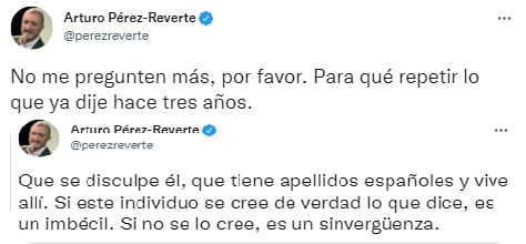 Arturo Pérez-Reverte sobre AMLO