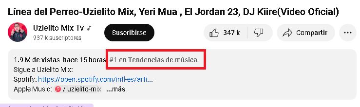 Línea del Perreo, canción de Yeri Mua y Uzielito Mix tumba a Peso Pluma.