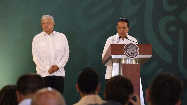 El gobernador acompañó a López Obrador en su conferencia mañanera.