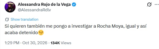 Alessandra Rojo de la Vega en caso de perros envenenados