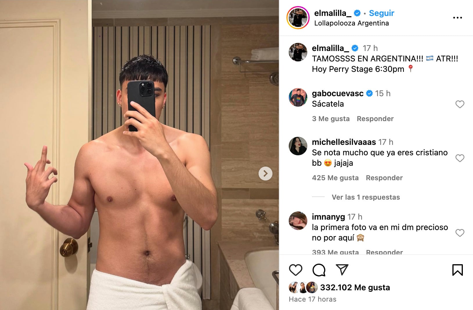 La foto de El Malilla que exhibió a Gabo Cuevas