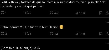 Fans de La Casa de los Famosos México 2024 ven que Gomita durmió en el piso de la suite.