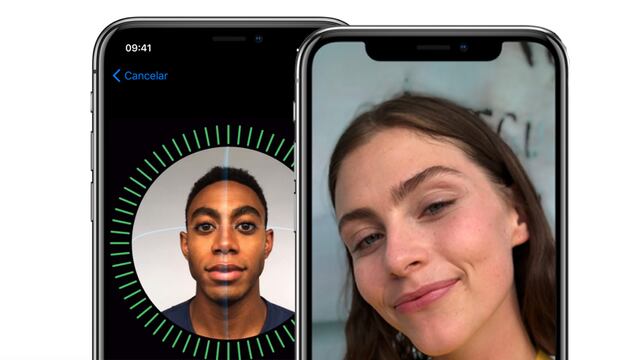 El sistema Face ID en el iPhone X.