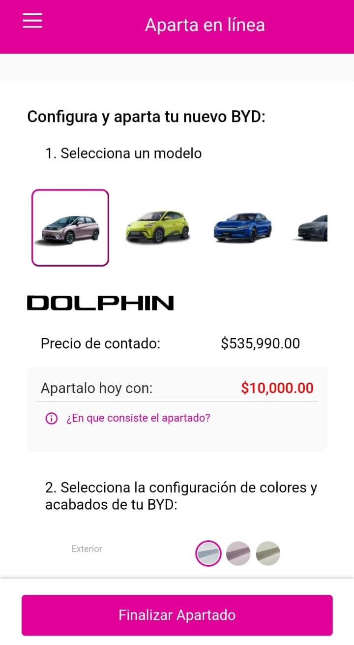 Así puedes apartar tu BYD Dolphin en Liverpool