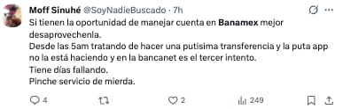 App de Banamex presenta problemas