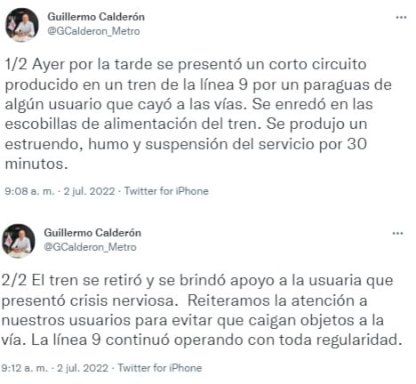 Director del Metro explica explosión en un vagón