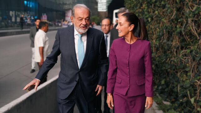 Claudia Sheinbaum y Carlos Slim se encontraron en el Museo Soumaya