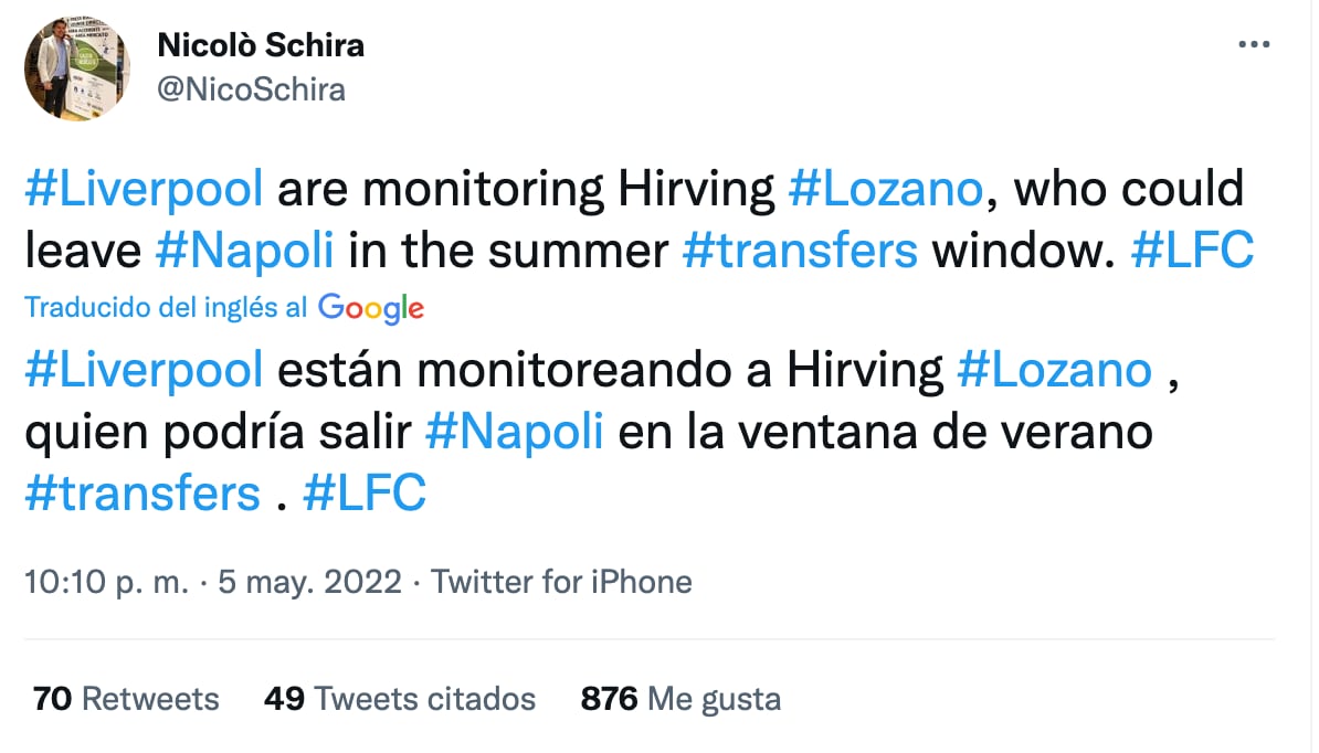 Chucky Lozano podría llegar al Liverpool