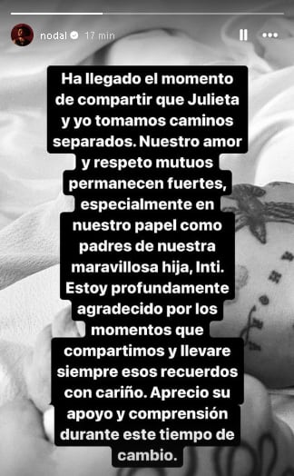 Christian Nodal confirma que está separado de Cazzu.