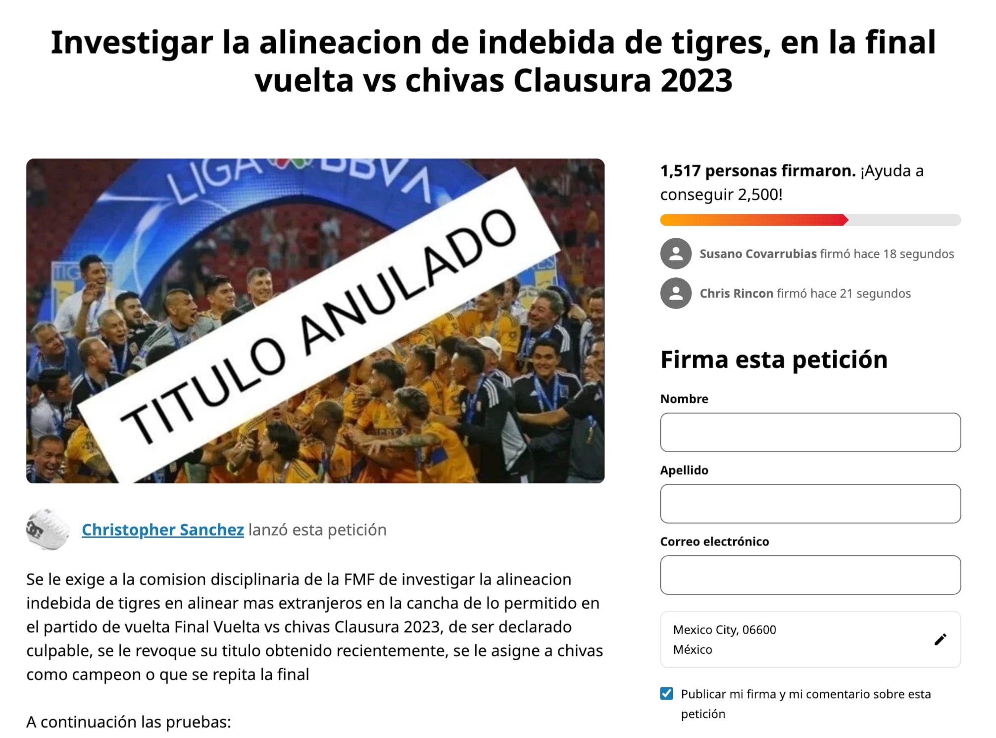 Alineación Indebida Tigres
