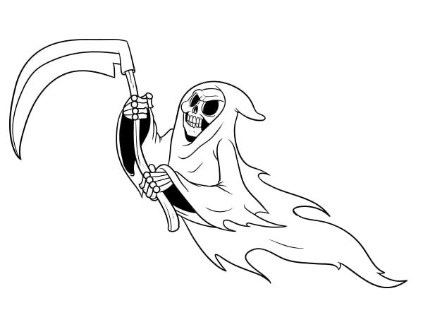 Hoz de la muerte: 7 dibujos para colorear antes de que empiece Halloween 2023