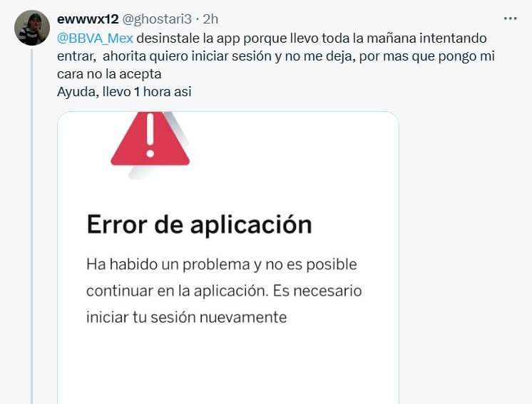 Fallas en la app de BBVA