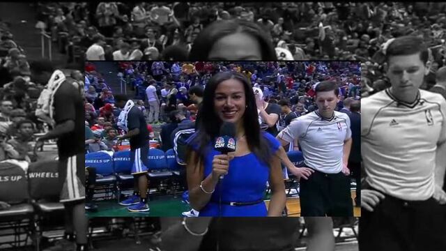 FOTO: Cachan a árbitro mirando el trasero de una reportera