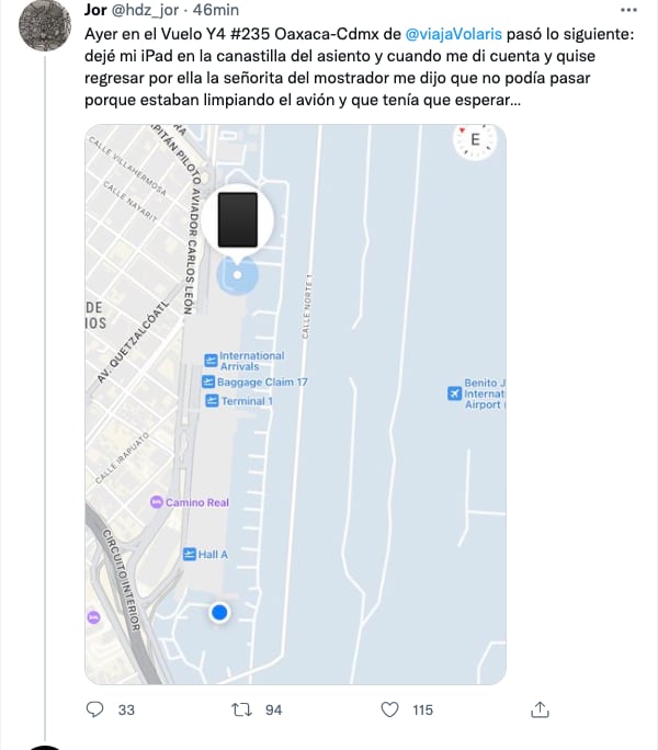 Pasajero de Volaris denuncia pérdida de iPad