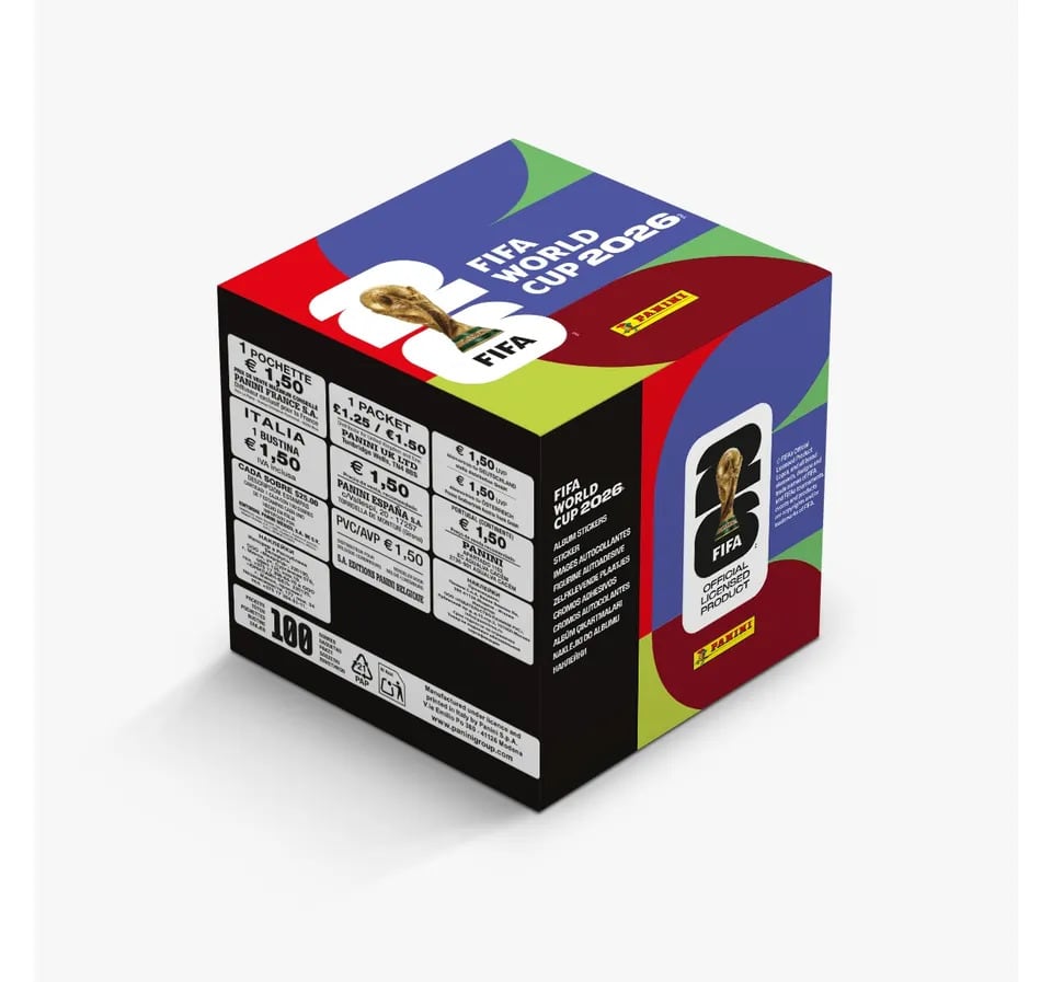 Caja con 100 sobre Álbum Mundial 2026