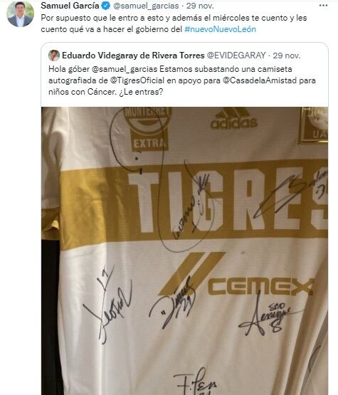 Samuel García se comprometió a apoyar en subasta