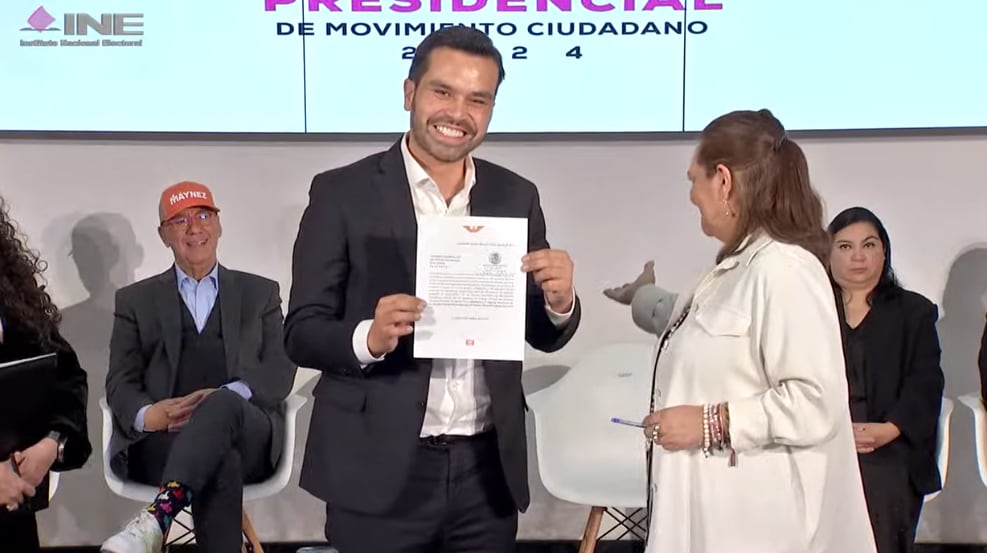 Jorge Álvarez Máynez formaliza su registro como candidato presidencial