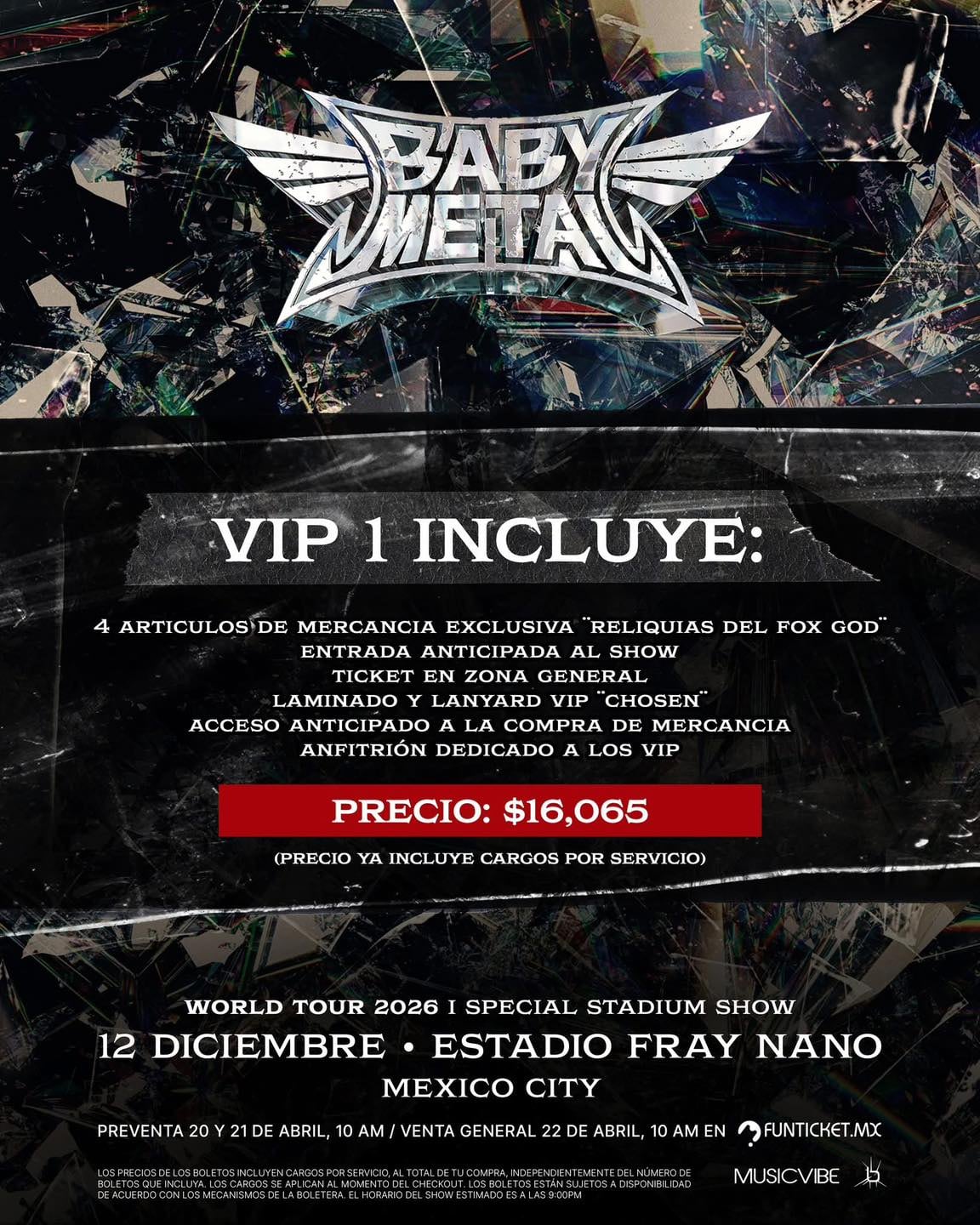Paquetes VIP Babymetal