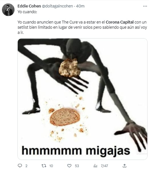 Memes por el cartel del Corona Capital 2023