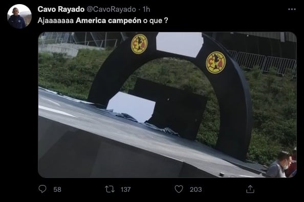 Se filtró una imagen del arco que se utilizará si América es campeón de la Concachampions.