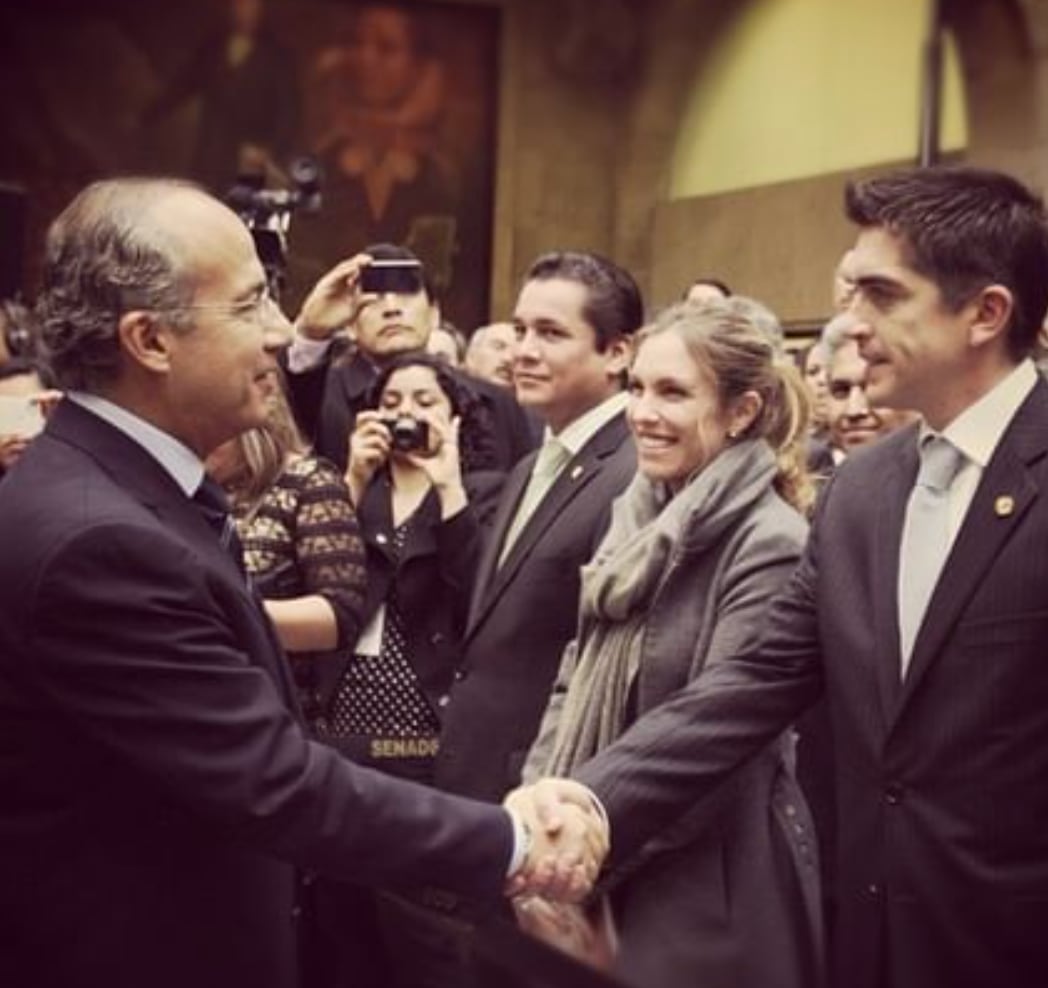 Luis Fernando Salazar con Felipe Calderón