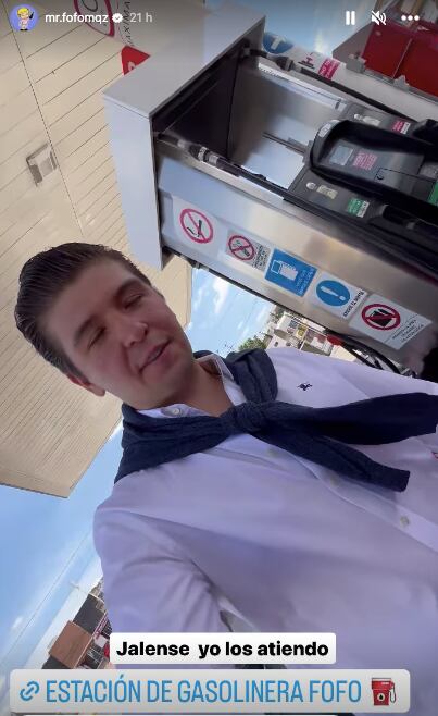 Fofo Márquez promociona su gasolinera