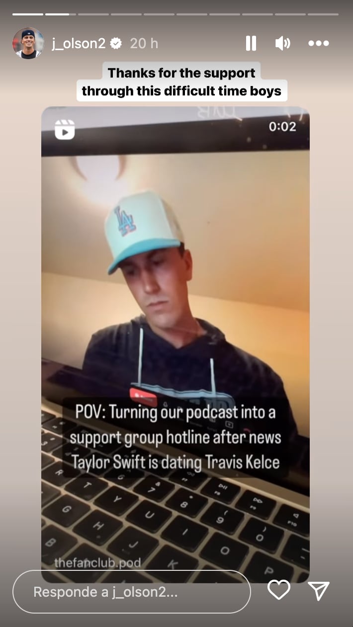 ¿Quién es Jackson Olson, el jugador de béisbol que admitió su derrota con Travis Kelce por Taylor Swift?