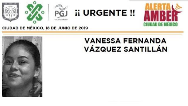 Vanessa Fernanda Vázquez Santillán desapareció en Coyoacán.